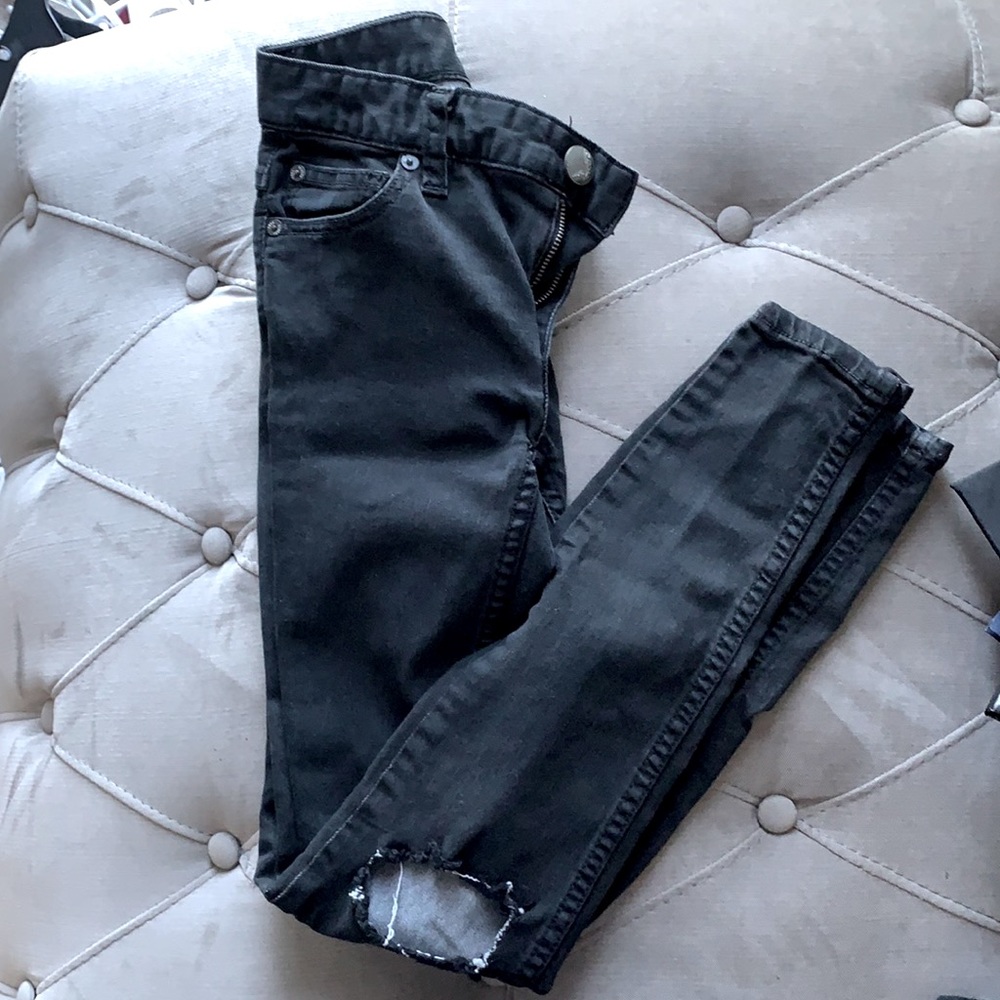 Free people ripped black skinny jeans